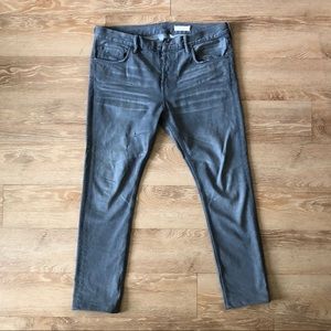All Saints Cigarette Grey Distressed Denim Jeans